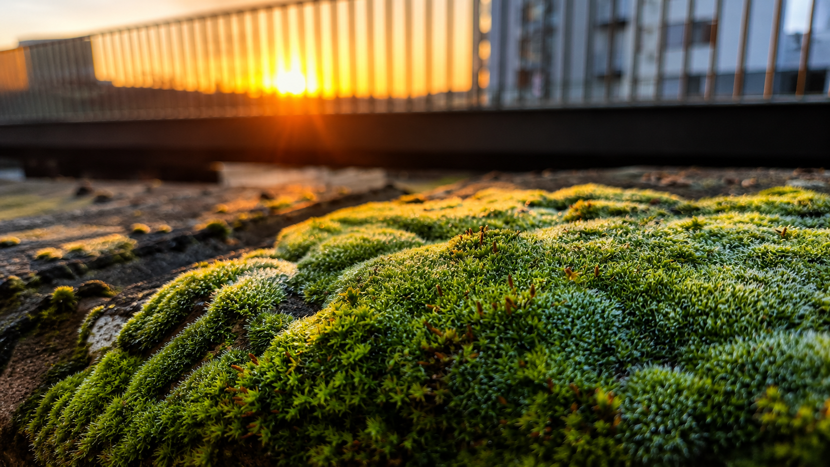Straße im Sonnenuntergang